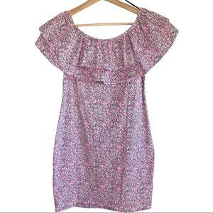 H&M Mini Floral Ruffled Top Body Con Dress